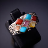 Size 6-1/2 Inlaid Stone Ring by Bryce Vacit 4L24Y