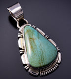 Kingman Turquoise Silver Pendant by Jerold Francisco - 4L25O