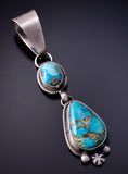 Royston Turquoise Two Stone Pendant by Anderson Largo - 4L25H