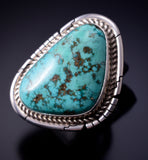 Size 9-3/4 Kingman Turquoise Ring by Dave Skeets - 4L24E