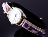 Silver & Sugilite w/ Opal Navjao Inlay Watch Wrap 4E18O