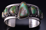 Silver & Royston Turquoise Navajo Bracelet by Erick Begay 4H33G