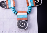 Traditional Santo Domingo Design Necklace by Mary Louise Tafoya - 4L26J