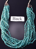 36" Vintage 10-Strand Turquoise Nugget Navajo Necklace 4F04E