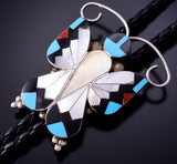 Zuni Butterfly Bolo Tie by Allison Dishta 4L26N