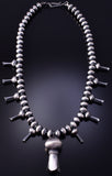 Silver Navajo Pearls and Squash Blossom Necklace by Preston Haley 4L09J