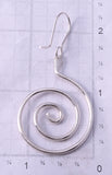 Silver Zuni Handmade Swirl Earrings by Carlton Jamon 4H27A