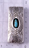 Silver & Turquoise Navajo Handstamped Money Clip by Shirley Skeets 5B14T