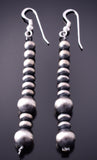 Silver Navajo Pearls Graduated Earrings by Vangie Touchine 4E28T