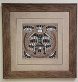 Large - Navajo Sandpainting - Thunder People - by Orlando Myerson - 24 x 24 - 4L04C