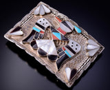 Silver Multistone Zuni Inlay T-Bird Belt Buckle - Bobby and Corraine Shack 4L12L