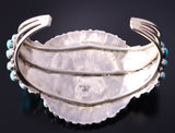 Silver & Turquoise Navajo Cluster Bracelet by Jesse Williams 4F23T