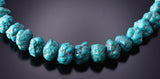 Vintage 19" Turquoise Nugget Navajo Necklace 4E18W