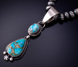 Royston Turquoise Two Stone Pendant by Anderson Largo - 4L25H