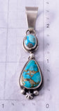 Royston Turquoise Two Stone Pendant by Anderson Largo - 4L25H