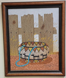 Classic Navajo Oil Painting by Jimmy Yellowhair - 19 x 23 -4L04D