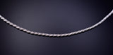 24 inch - Sterling Silver Rope Chain 1.4 mm 4H28H