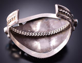 Vintage Silver & Turquoise Navajo Cluster Bracelet 4E18L