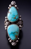 Size 8-1/4 - Kingman Turquoise Ring by Eli Skeets - 4L25G