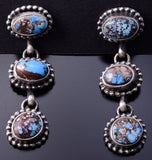 Silver & Golden Hills Turquoise Navajo Earrings by Eli Skeets 4M16C