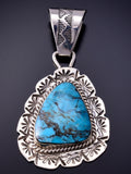 Kingman Turquoise Pendant by Gregg Yazzie 4L25L