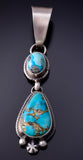 Royston Turquoise Two Stone Pendant by Anderson Largo - 4L25H