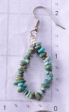 Navajo Handmade Turquoise Nugget Loop Earrings 4H27S