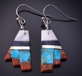 Turquoise Multistone Santo Domingo Inlay Earrings by Ray Rosetta 5B06C