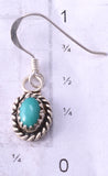 Classic Turquoise Navajo Handmade Earrings - 4H28C