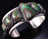 Silver & Royston Turquoise Navajo Bracelet by Erick Begay 4H33G