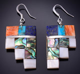 Kewa Santo Domingo Handmade Turquoise Mutlistone Earrings by Ray Rosetta 5A30X