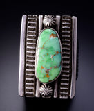 Size 11-3/4 Silver & Carico Lake Turquoise Ring by Erick Begay 4H35X