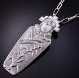 Silver Navajo Tufacast Yei Bi Chei Pendant by Gary Custer 4F23F