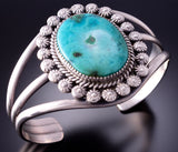 Preowned Silver & Turquoise Conchos Navajo Bracelet 4E18G