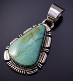 Kingman Turquoise Silver Pendant by Jerold Francisco - 4L25O