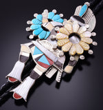 Silver Multistone Zuni Inlay Hoop Dancer Bolo Tie / Tie Tack Edward Beyuka 4E28F