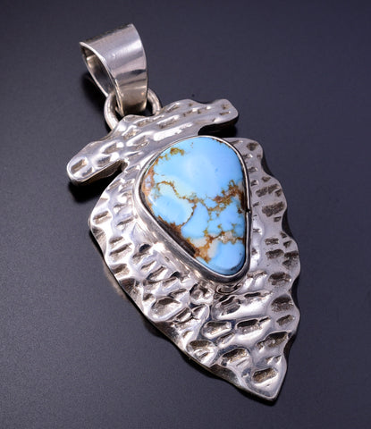 Golden Hills Turquoise Arrowhead Pendant by Darrell Wylie 4L20Y