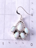 Silver & Opal Navajo Handmade Earrings by Gary Shorty 4F25J