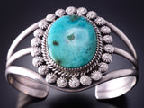 Preowned Silver & Turquoise Conchos Navajo Bracelet 4E18G