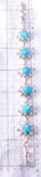 Silver & Turquoise Zuni Inlay Turtle Family Link Bracelet Amielda Peynetsa 4D15N