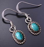 Classic Turquoise Navajo Handmade Earrings - 4H28C