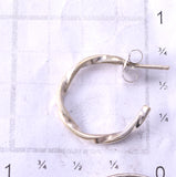 Silver Twisted Wire Navajo Small Hoop Earrings by Elaine Tahe 4J30G