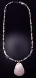 29" Preowned Silver & Coral Navajo Necklace 4F10X