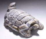 Picasso Marble Handcarved Turtle Fetish by Herbert Him 4D02L