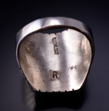 Size 10-1/2 Silver & Wild Horse Stone Navajo  Men's Ring by Trevor Jack 4L22N