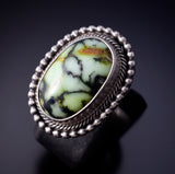 Size 7-1/2 Palomino Turquoise Ring by Eli Skeets - 4L24F