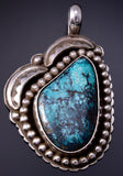 Natural Turquoise Pendant Signed JLJ 4L20O