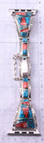 Silver & Turquoise Multistone Navajo Inlay Watchband by Charleston Willie 5B06K