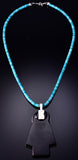 Angel Pendant on Turquoise Necklace by Mary Louise Tafoya - 4L26L