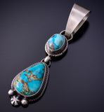 Royston Turquoise Two Stone Pendant by Anderson Largo - 4L25H